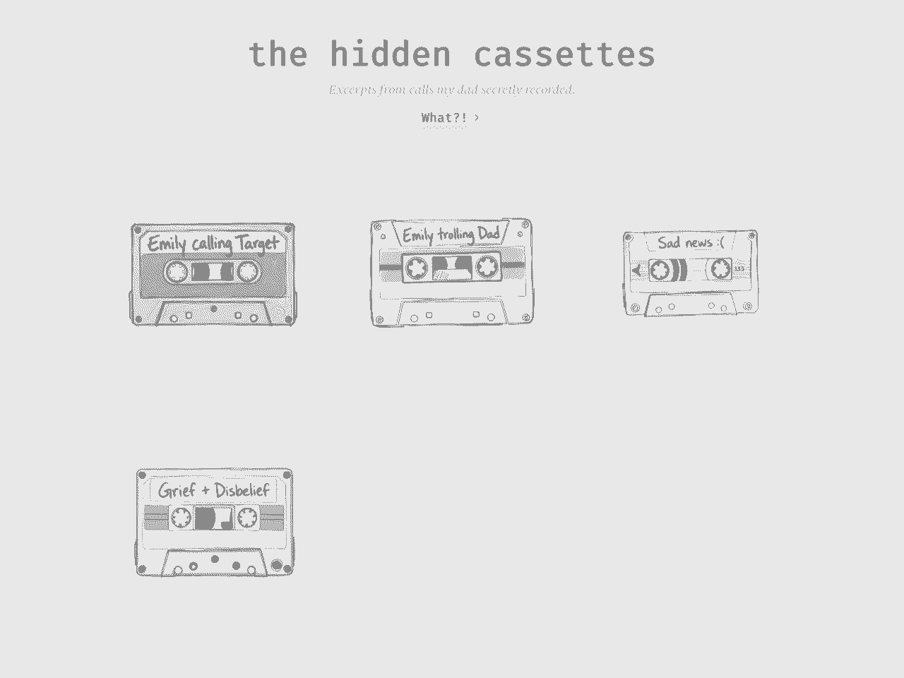 emilyadel.lol/cassettes screenshot